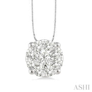 Diamond Cluster Pendant - 1/4 Ct
