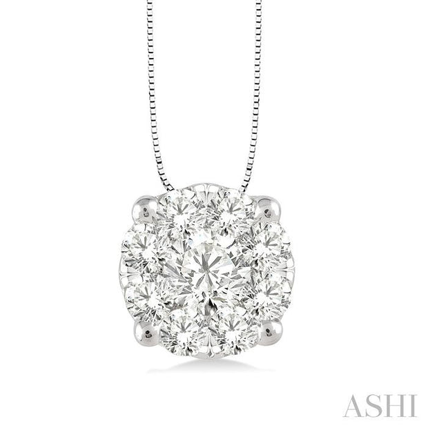 Diamond Cluster Pendant - 1/4 Ct