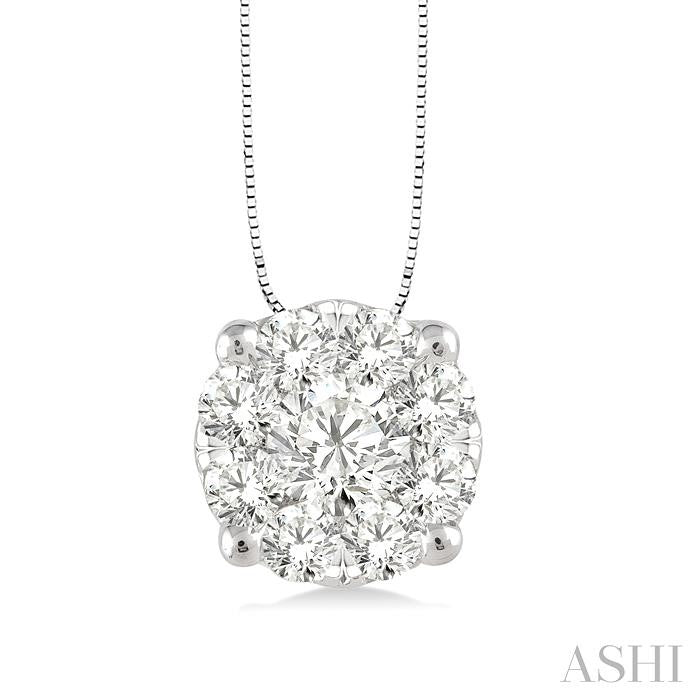 Diamond Cluster Pendant - 1/4 Ct