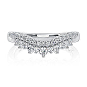 A JAFFE - DOUBLE ROW CONTOUR DIAMOND WEDDING BAND