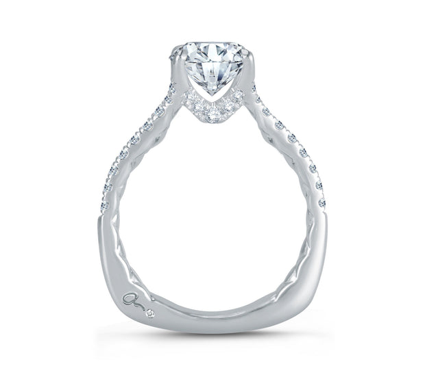 A Jaffe - Split Shank Diamond Engagement Ring