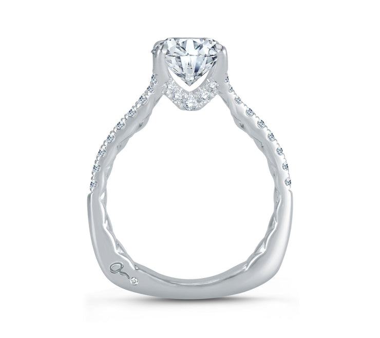 A Jaffe - Split Shank Diamond Engagement Ring