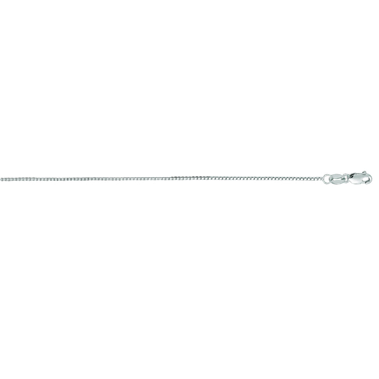 WHITE GOLD BOX CHAIN 22"