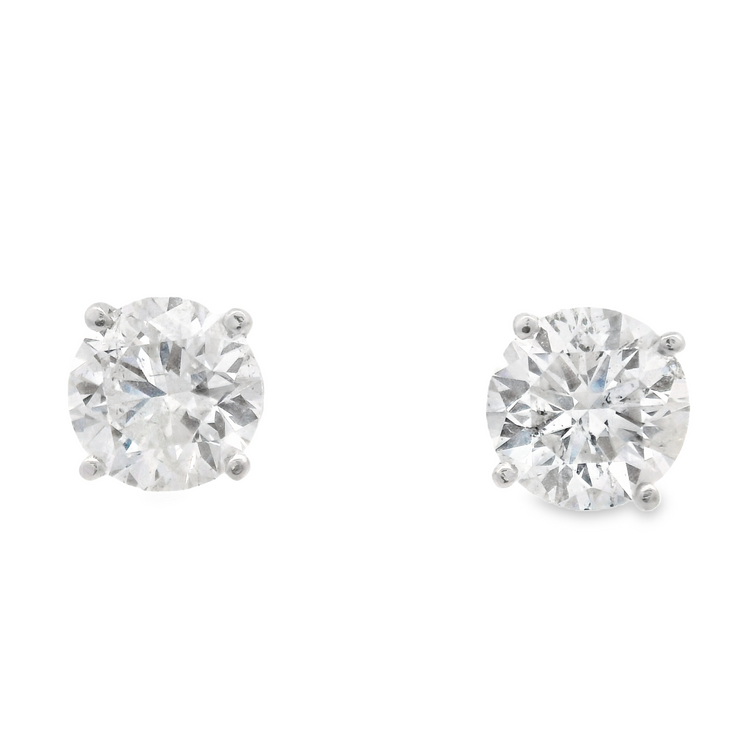 Diamond Stud Earrings - 4 Ct