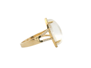 Moonstone & Diamond Ring