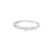Alternating Shape Diamond Wedding Band