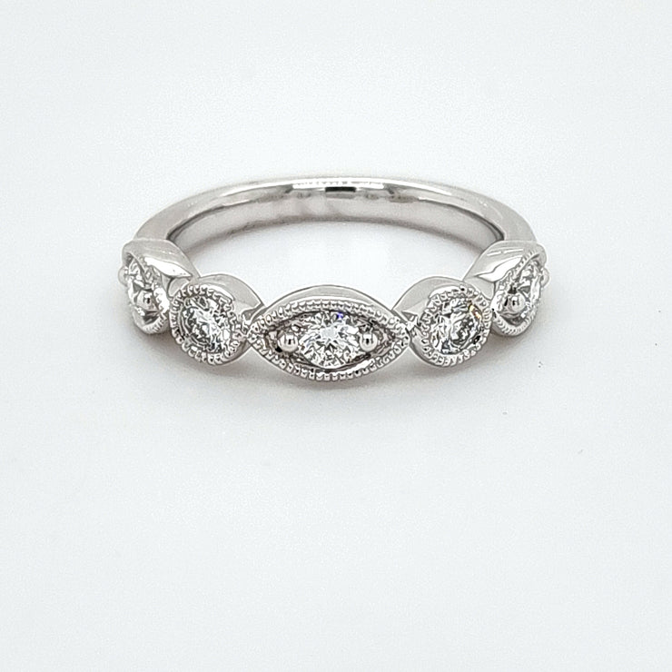 DIAMOND MULTI SHAPE WEDDING BAND – 0.50 TCW