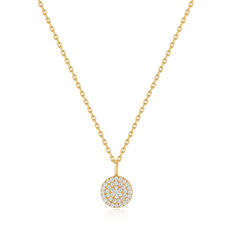 ANIA HAIE - Gold Glam Disc Pendant Necklace