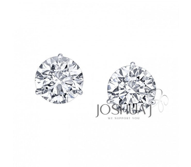 Diamond Stud Earrings - 6 Ct