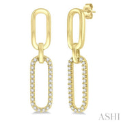 ASHI - DIAMOND PAPERCLIP EARRINGS