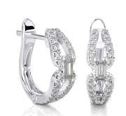 Diamond Huggie Hoop Earrings