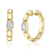 Shy Creation - Diamond Baguette Hoop Earring