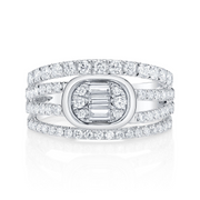 Shy Creation - 0.98Ct Diamond Baguette Ring