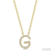 ASHI - 'G' DIAMOND INITIAL PENDANT