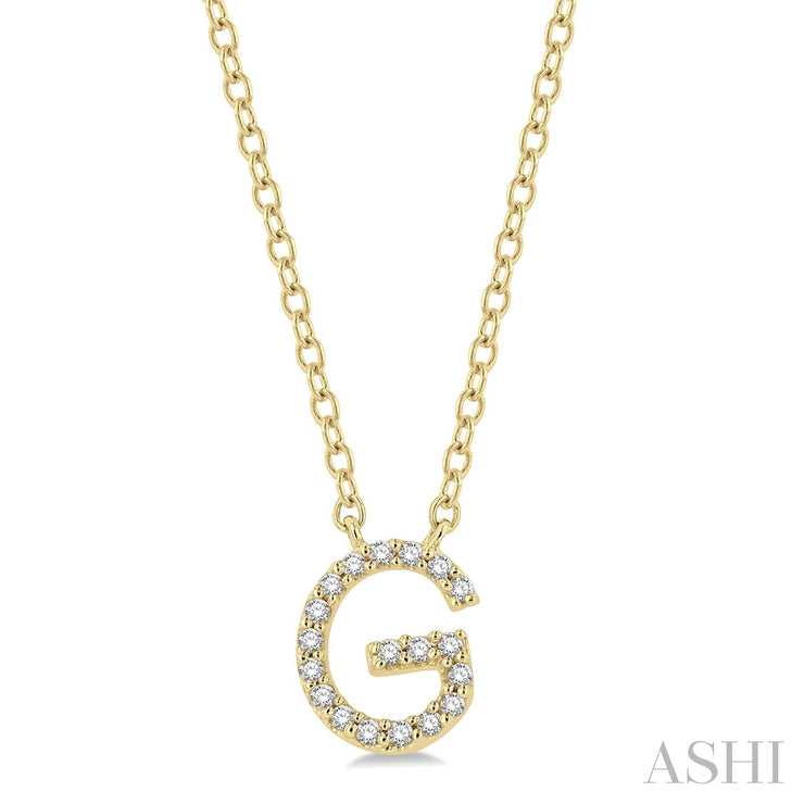 Ashi - 'G' Diamond Initial Pendant