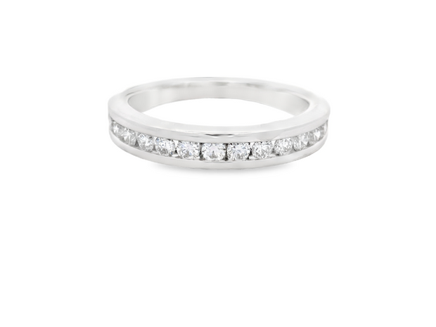 CHANNEL SET DIAMOND WEDDING BAND - 1/2 CT