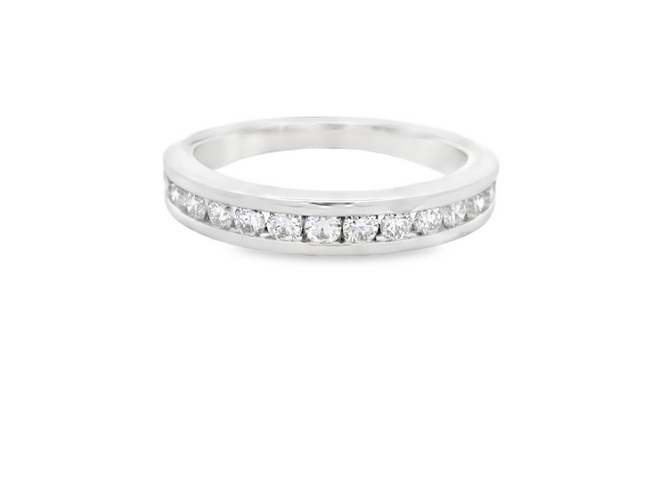 CHANNEL SET DIAMOND WEDDING BAND - 1/2 CT