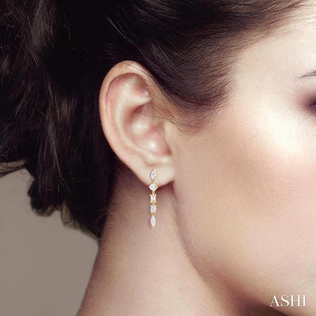 Ashi - Multi Shape Diamond Dangle Earrings