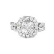 Blue & White Diamond Reversible Ring
