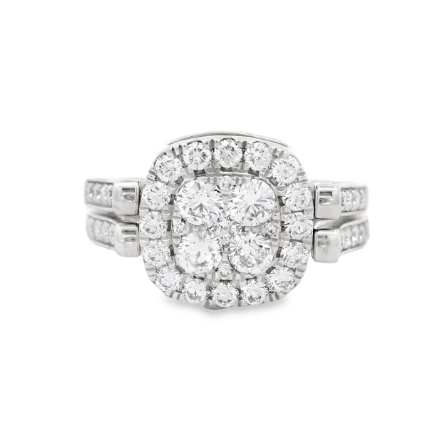 Blue & White Diamond Reversible Ring