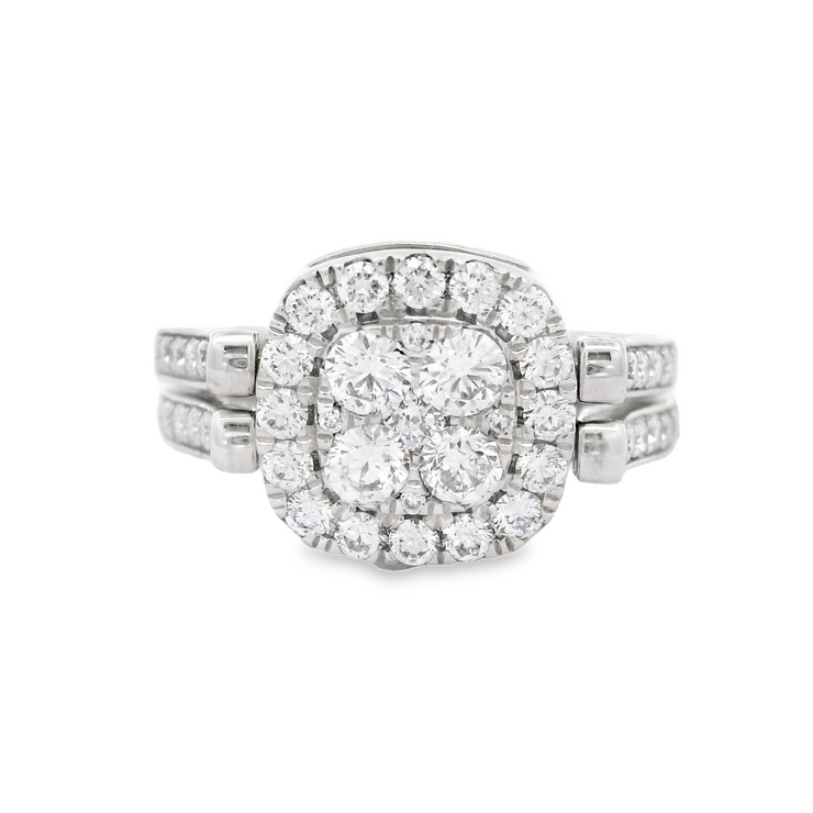 Blue & White Diamond Reversible Ring