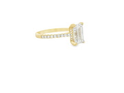Diamond Engagement Ring - 2 Ct Emerald Cut Center