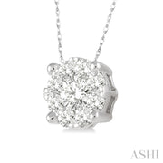 ASHI - 1/8 CARAT LOVEBRIGHT CLUSTER DIAMOND PENDANT