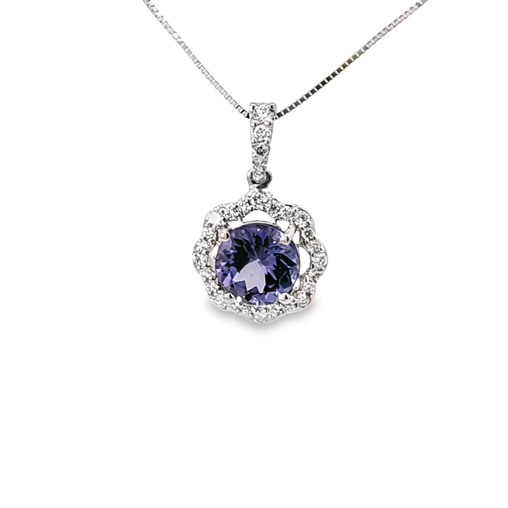 TANZANITE & DIAMOND PENDANT