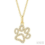 Ashi - Diamond Dog Pawprint Pendant