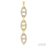 PAVE DIAMOND MARINER LINK DANGLE EARRINGS