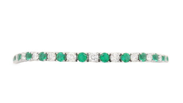 Emerald & Diamond Tennis Bracelet