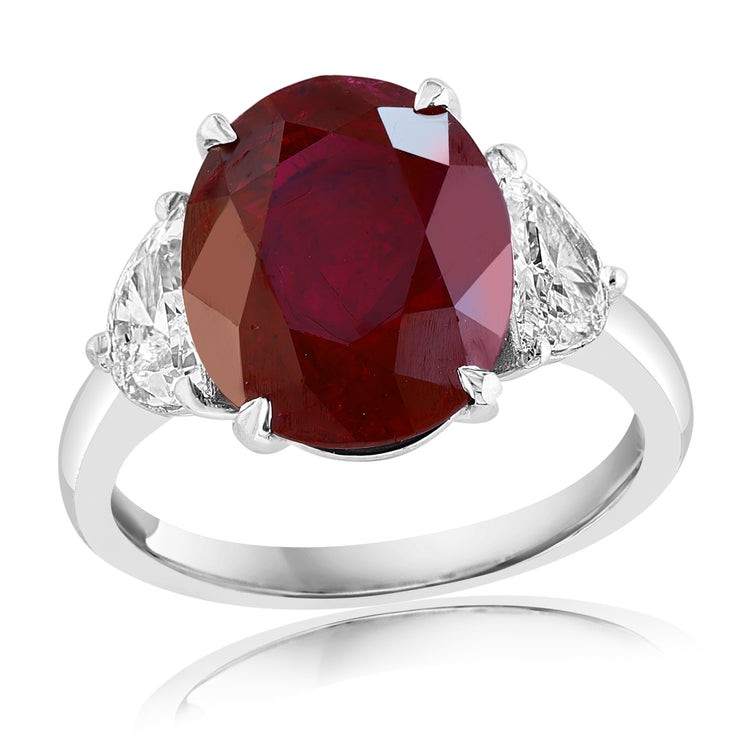 RUBY & DIAMOND 3 STONE RING