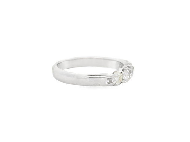 5 Stone Diamond Wedding Band – 3/4 Ct