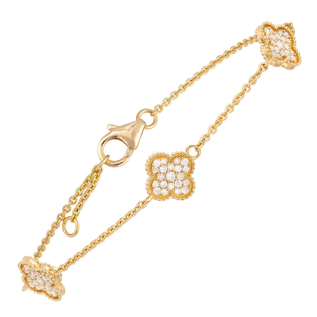 Diamond Clover Bracelet