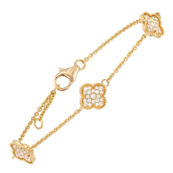Diamond Clover Bracelet
