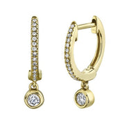 Shy Creation - Diamond Hoop Earrings