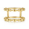Alloy Yellow Plated Bujukan Clover And Marquise Smart Ring Enhancer