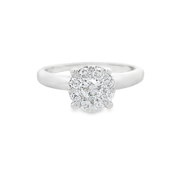 Ashi - Lovebright Round Cut Diamond Ring (1/2Cttw)