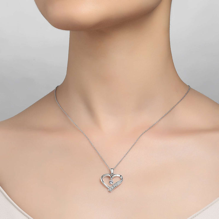 LAFONN - OPEN HEART PENDANT NECKLACE