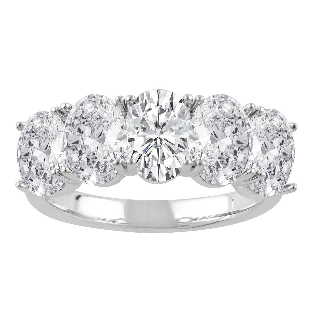 5 Stone Oval Lab Grown Diamond Wedding Anniversary Ring Siebke Hoyt