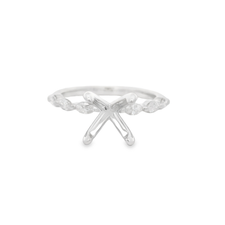 Marquise Diamond Engagement Ring Setting - 1/3 Ct