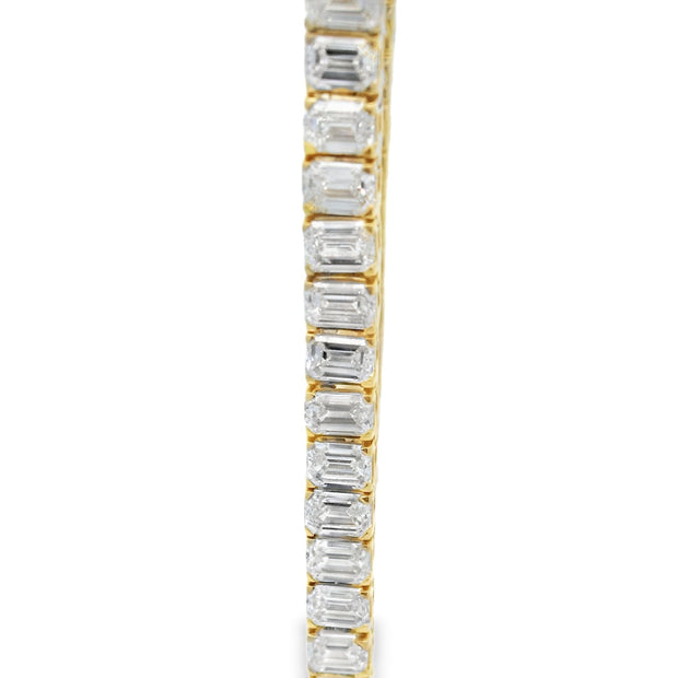 Emerald Cut Diamond Tennis Bracelet