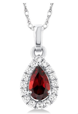 ASHI – GARNET & DIAMOND NECKLACE