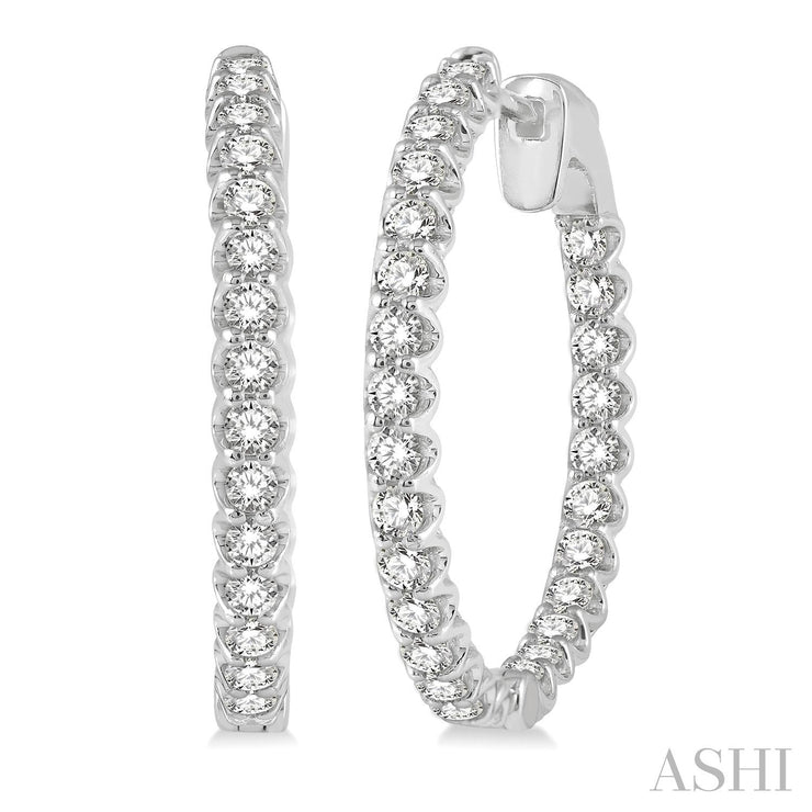 ASHI – DIAMOND IN & OUT HOOP EARRINGS