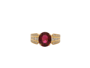 Rubellite Tourmaline & Diamond Ring
