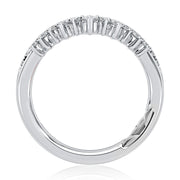 A JAFFE - DOUBLE ROW CONTOUR DIAMOND WEDDING BAND