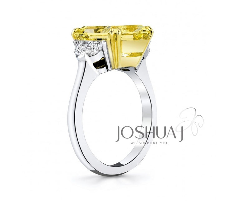 Yellow Diamond 3 Stone Ring
