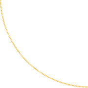 YELLOW GOLD OPEN DIAMOND-CUT CABLE CHAIN 20"