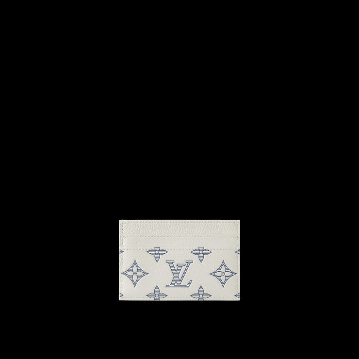 Louis Vuitton Bi-Color Monogram Shadown Calfskin Leather Double Card Holder