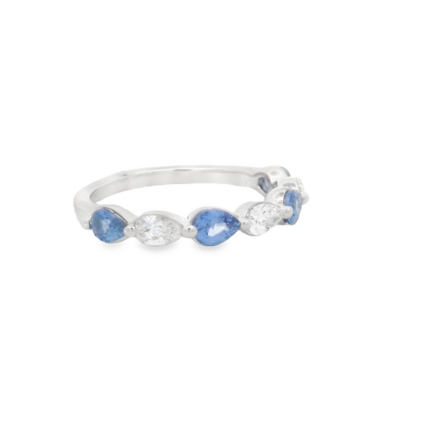 Alternating Sapphire & Diamond Band